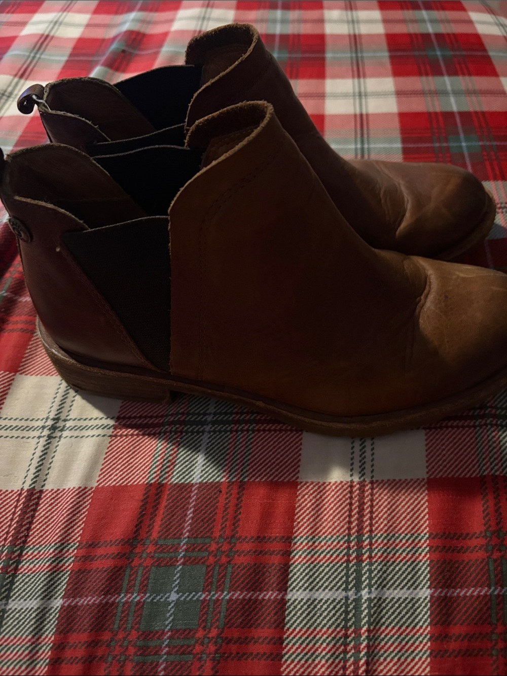 Sofft Brown Leather Chelsea Ankle Booties